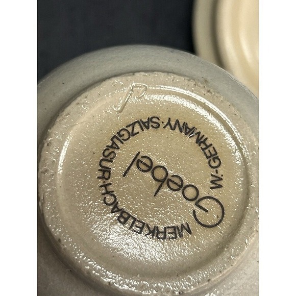 Goebel Merkelbach Salzglasur Jam Dish/salt an pepper Shaker Glazed Germany (716) - Picture 8 of 9